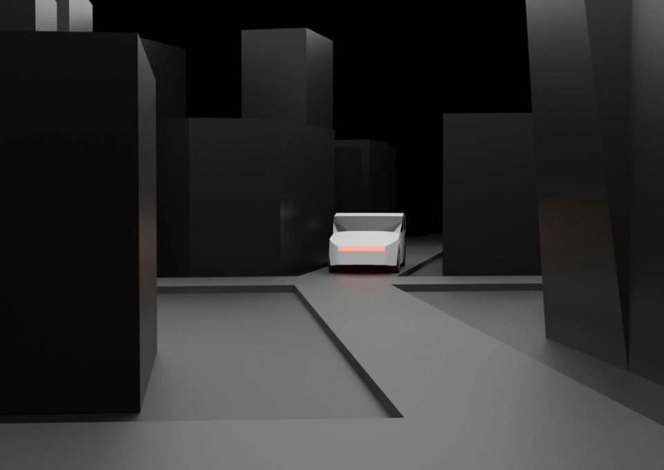 The interior of Ford's autonomous vehicle simulator